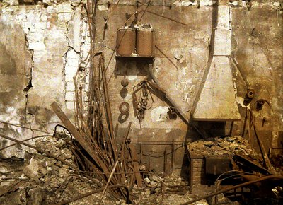 View of a forge destroyed by grenades, Reims, France by Fernand Cuville